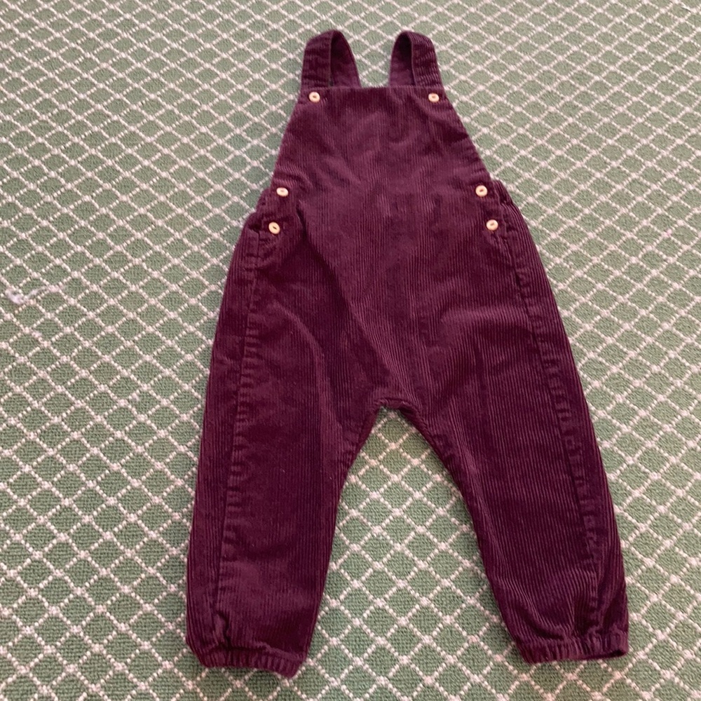 H&M Burgundy Corduroy Overalls